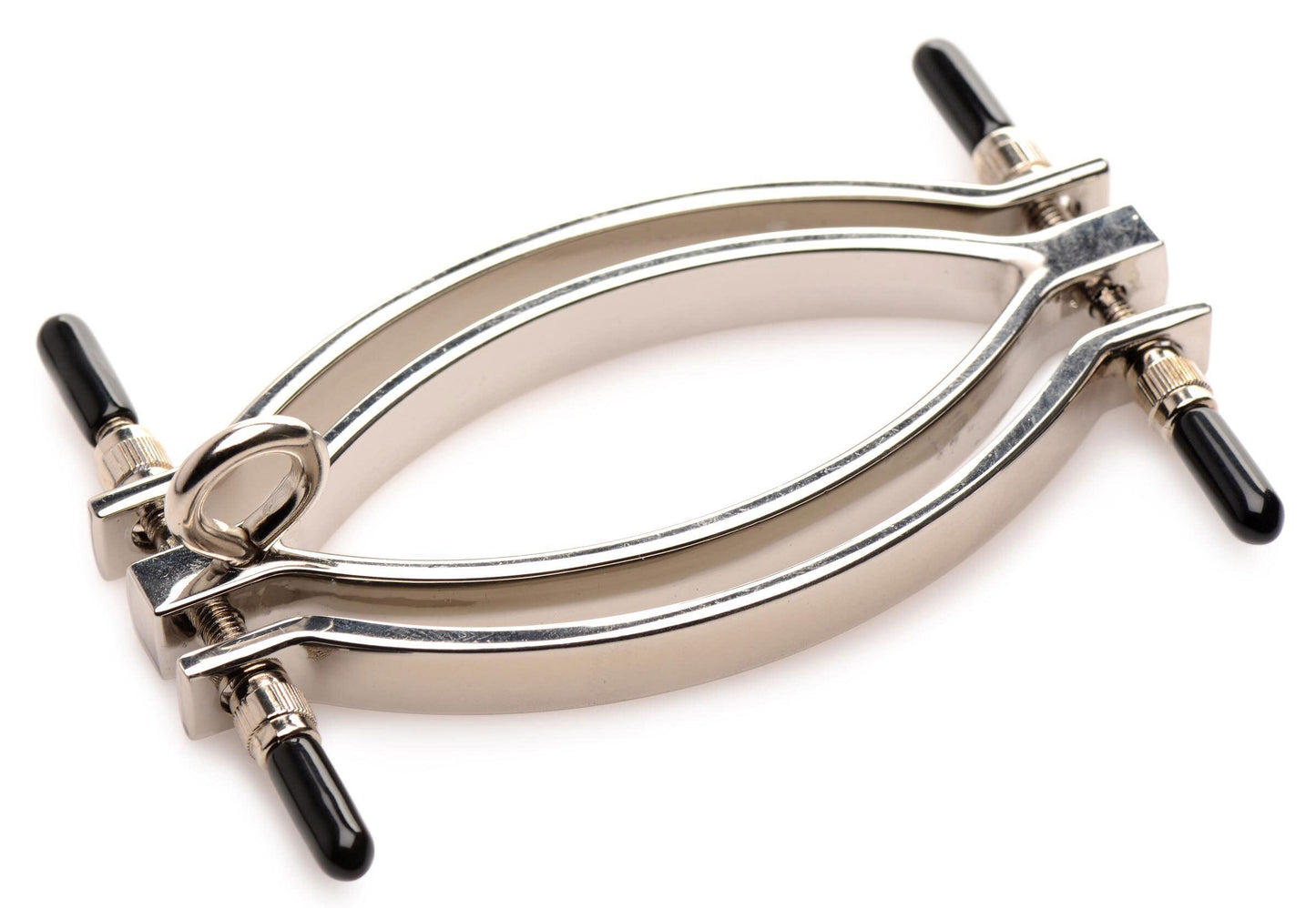 Pussy Tugger Adjustable Pussy Clamp With Leash - Silver