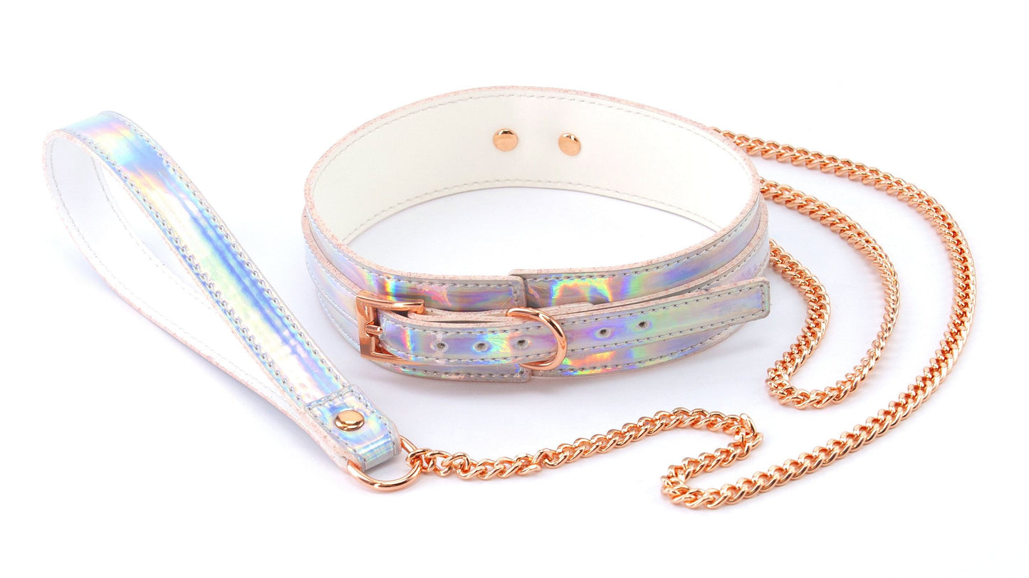 Cosmo Bondage - Collar and Leash - Rainbow