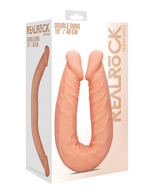 Shots RealRock 18" Double Dong - Flesh