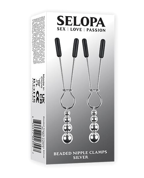 Selopa Beaded Nipple Clamps - Silver